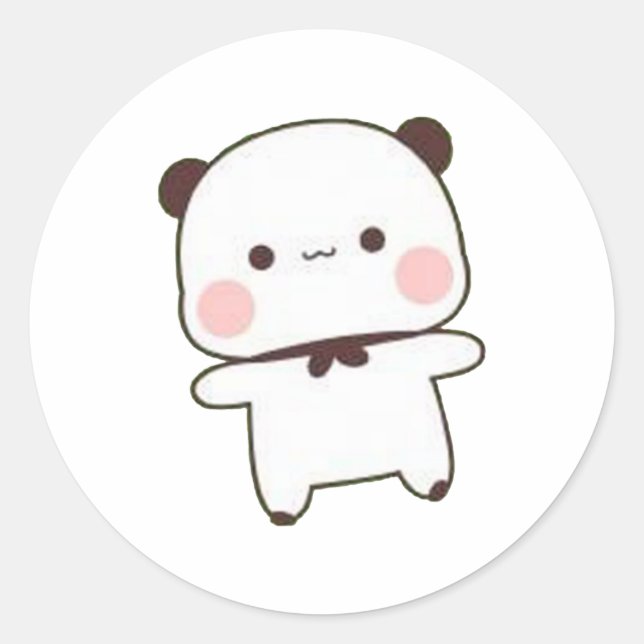 Adesivo Casal Do Urso De Panda E Brownie (Frente)