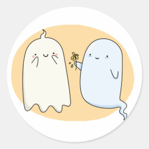 Adesivo Casal Fantasma de Kawaii