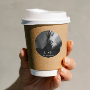 Adesivo Casal Foto e Casamento Monograma