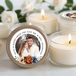 Adesivo Casal foto personalizável obrigado de casamento vo