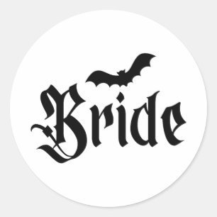 Adesivo Casal Matchi de Noiva de Casamento de Halloween