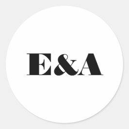 Adesivo Casal Moderno Monograma Iniciais Casamento