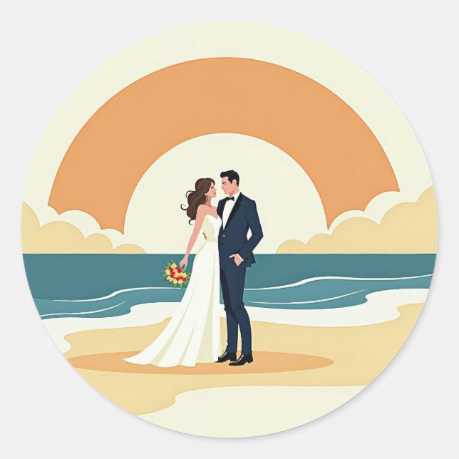Adesivo Casal no Sunset Beach Wedker (Frente)
