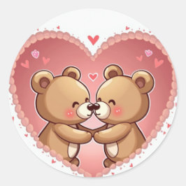Adesivo Casal Romântico do Urso