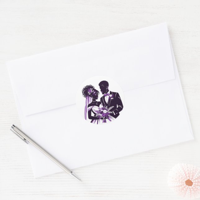 Adesivo Casal roxo (Envelope)
