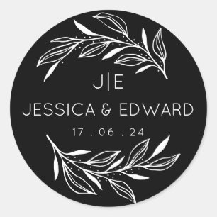 Adesivo Casal Russo Negro Branco Elegante