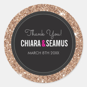 Adesivo CASAL SEAL rosa de ouro preto