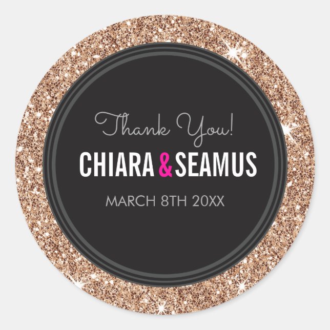 Adesivo Casal SEAL rosa de WEDDING preto (Frente)