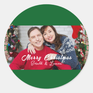 Adesivo Casal Simples Foto do Quadro de Natal Verde