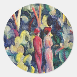 Adesivo Casal sobre o Caminho da Floresta por August Macke