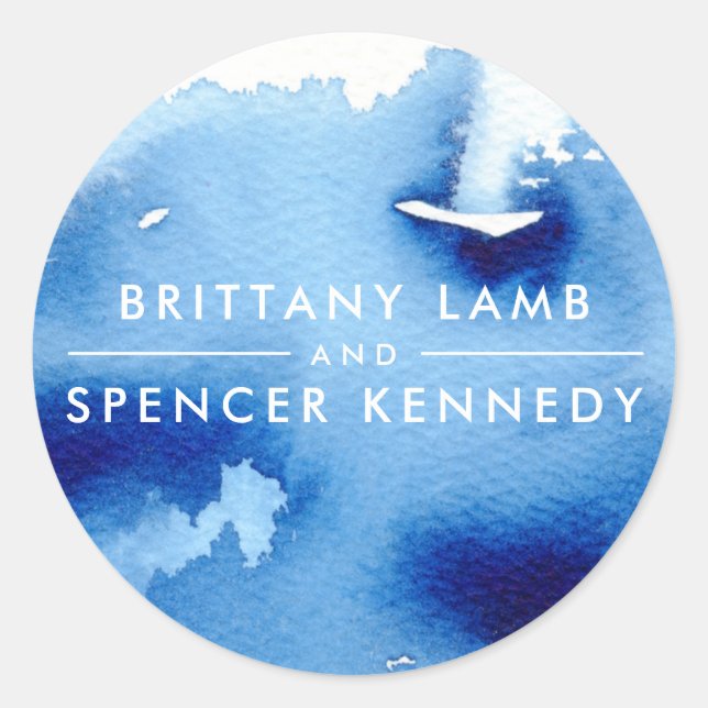 Adesivo Casal WEDDING marinho moderno cor azul (Frente)