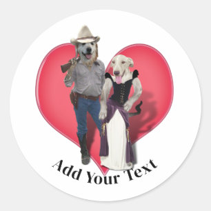 Adesivo Casal Western Cowboy Cachorro