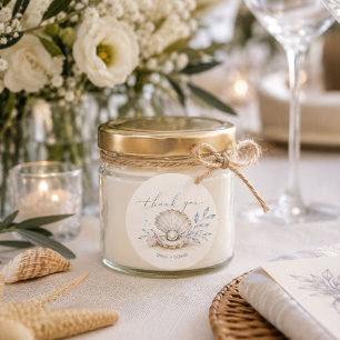 Adesivo Casamento Amor & Praia Oyster Agradecimento