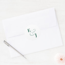 Adesivo Casamento Ampersand Esmeralda | Selo de Envelope