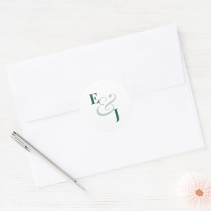 Adesivo Casamento Ampersand Esmeralda Selo de Envelope