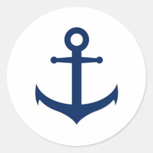 Adesivo Casamento Âncora Azul Marinho Náutico