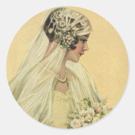 Adesivo Casamento Antigo, Retrato Nupcial de Noiva Vitoria
