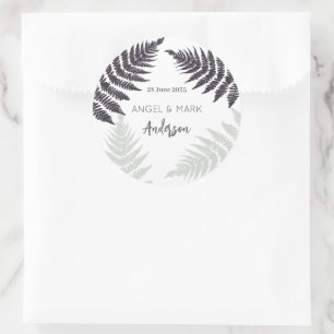 Adesivo Casamento ao ar livre do Jardim Florestal Ferns