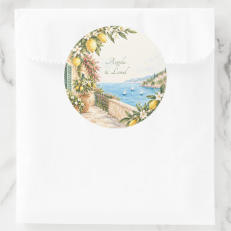 Adesivo Casamento aquarela na Costa Amalfitana Positano Li