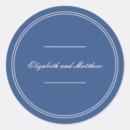 Adesivo Casamento Azul Clássico Elegante