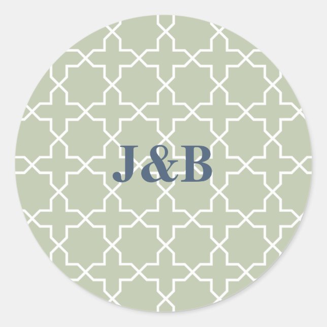 Adesivo Casamento Azul com Padrão de Trabalho de Latência (Frente)