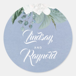 Adesivo Casamento Azul com Pó Branco