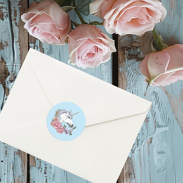 Adesivo Casamento Azul das Flores Cor-de-Rosa Branca (Criador carregado)