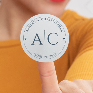 Adesivo Casamento Azul do Marinho Moderno Elegante