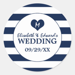 Adesivo Casamento Azul e Branco do Marinho Quic Moderno