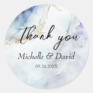 Adesivo Casamento Azul-Marble Moderno