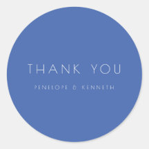 Casamento Azul Moderno Minimalista Francês Obrigad