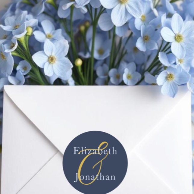 Adesivo Casamento Azul Opulente (Criador carregado)