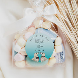 Adesivo Casamento Azul-Teal Sea Lions