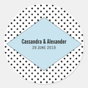 Adesivo Casamento Bolinhas Moderno Azul