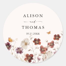 Adesivo Casamento Borboleta Florais Boho Outono