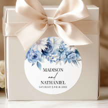 Casamento Botânico de Flores Florais em Azul Empoe