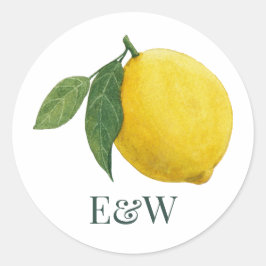 Adesivo Casamento Botânico Elegante Lemon