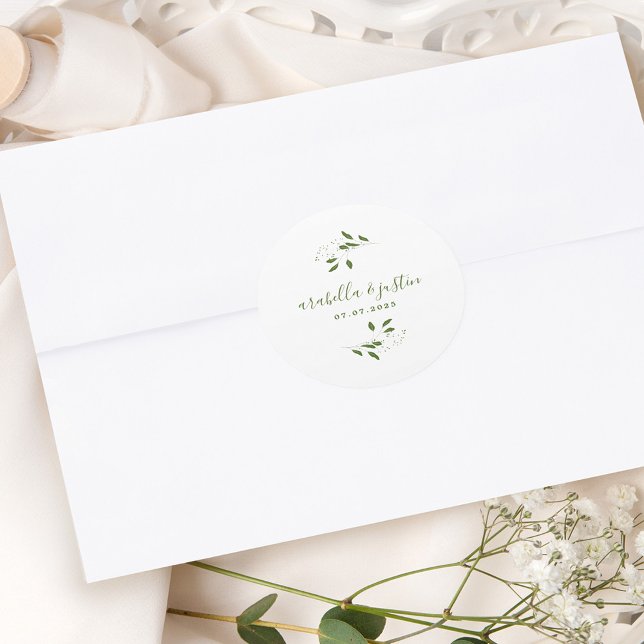 Adesivo Casamento Botânico em Greenerescência Moderna (Criador carregado)