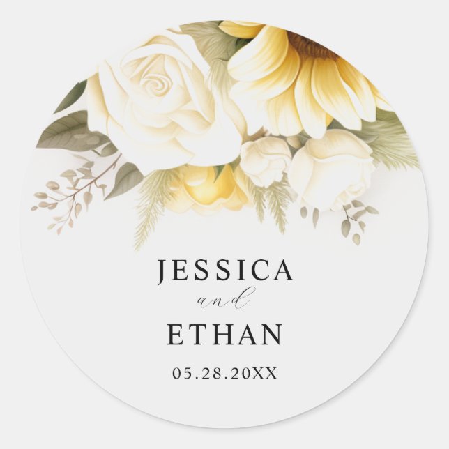 Adesivo Casamento Botânico Floral de Eucalyptus selvagem m (Frente)