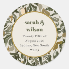 Adesivo Casamento Botânico Verde Arco Retroativo Rustic Bo