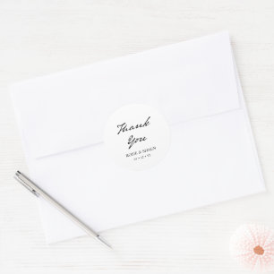 Adesivo Casamento Branco da Caligrafia Minimalista de Scri