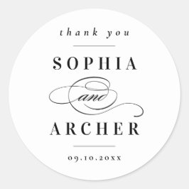 Adesivo Casamento Branco e Negro Clássico