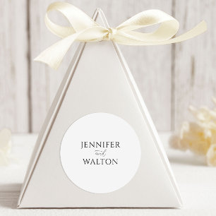 Adesivo Casamento branco Elegante Simples