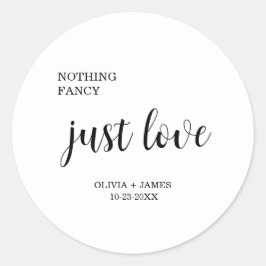 Adesivo Casamento Branco Nada Chique Só Amor