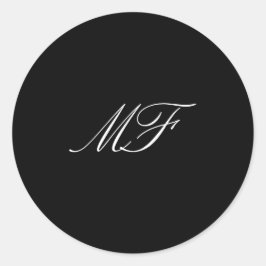 Adesivo Casamento Branco Negro do Monograma