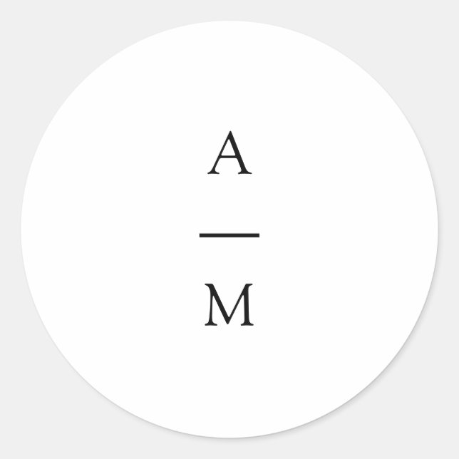 Adesivo Casamento branco preto-chic com tendências mínimas (Frente)