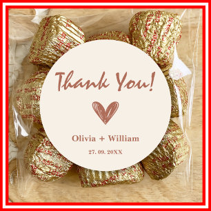 Adesivo Casamento Burnt Orange Boho Favorece Heart Classic