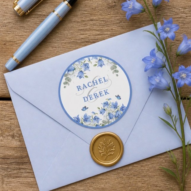 Adesivo Casamento Campainha Azul (Criador carregado)