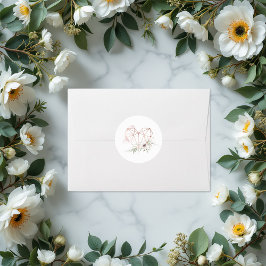 Adesivo Casamento Cardíaco Geométrico de Bronze em Elegânc