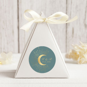 Adesivo Casamento celeste de lua de ouro